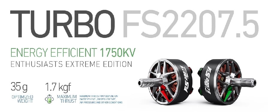 MAD FS 2207.5 Turbo FPV Motor (1750/1960/2550KV)