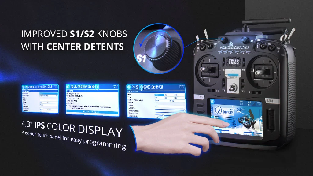RadioMaster TX16S MKII 2.4GHz 16CH ELRS Radio Transmitter (AG01 Hall Gimbal)