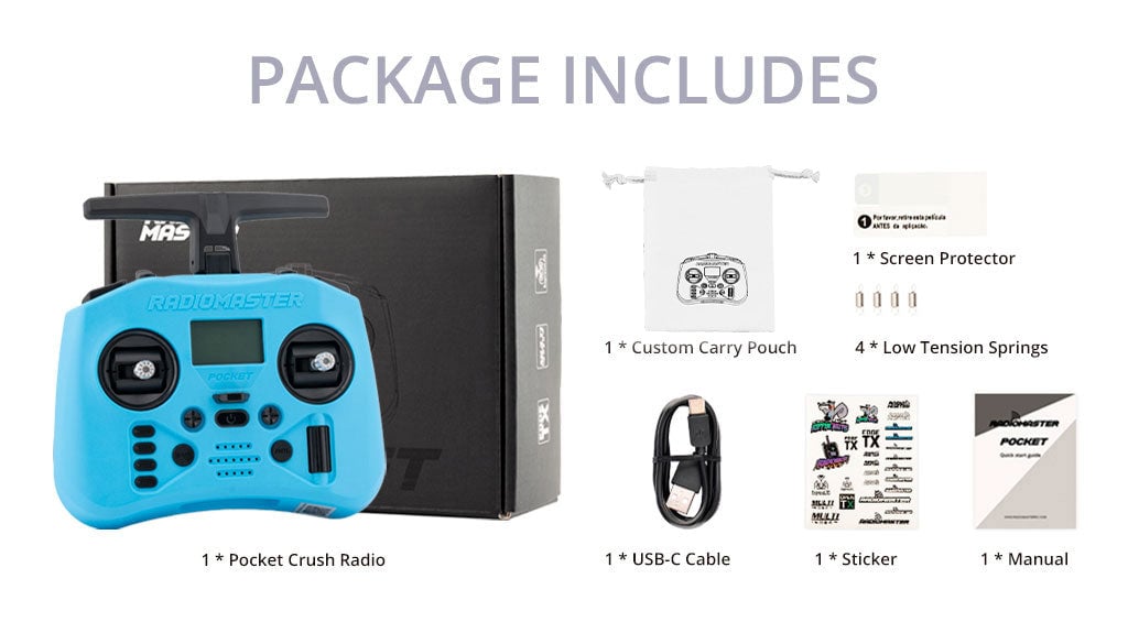 RadioMaster Pocket Crush Radio Controller (ELRS, M2)