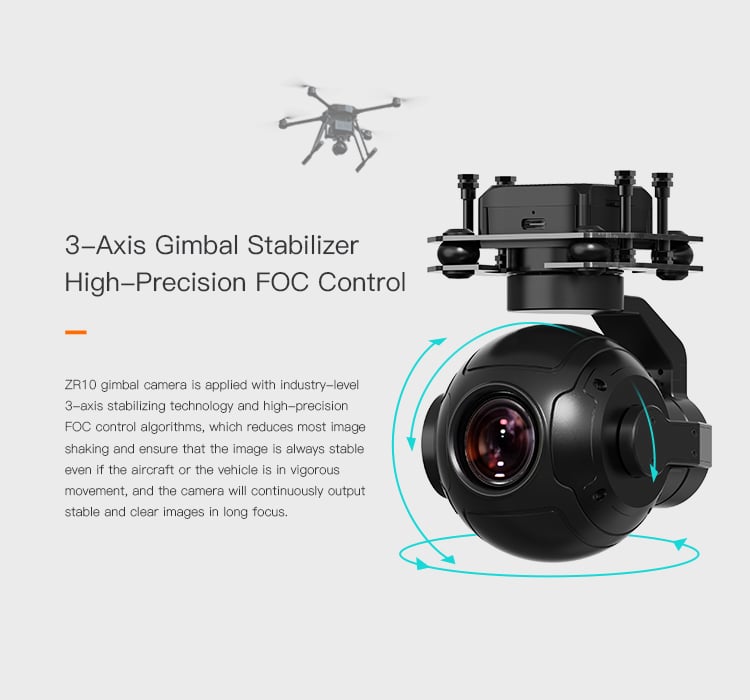 SIYI ZR10 2K 30x Hybrid Zoom Gimbal Camera