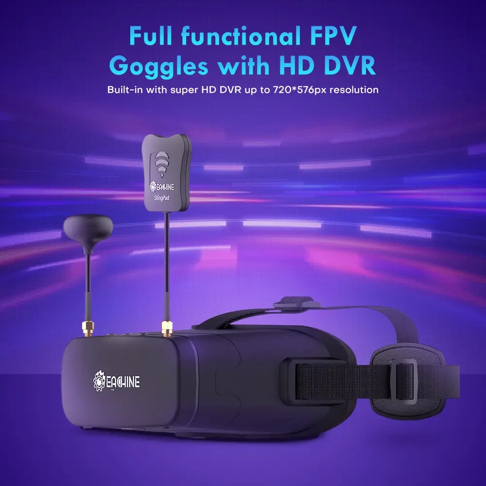 Eachine EV800DM Varifocal 5.8GHz 40CH Diversity FPV Goggles with DVR