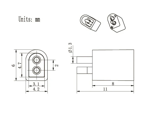 BT 2.0 Connectors (Male/Female Set)