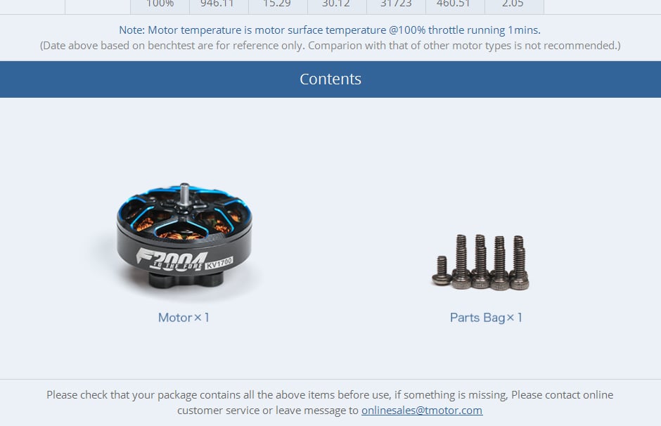 T-Motor F2004 FPV Motor 3-6S