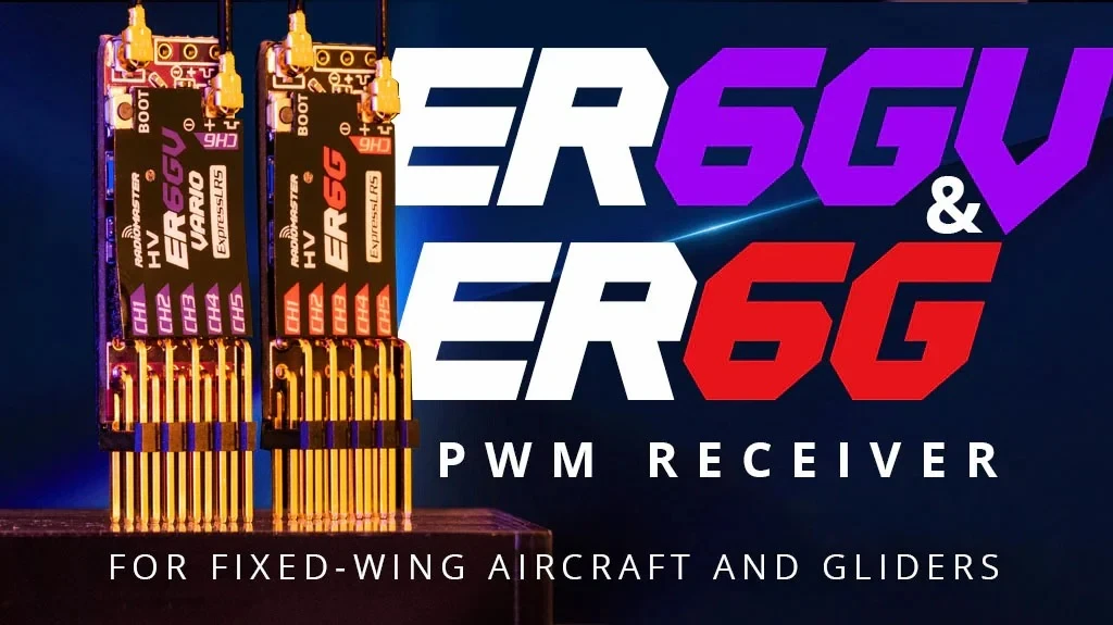 RadioMaster ER6G 2.4GHz ELRS 6CH PWM Receiver