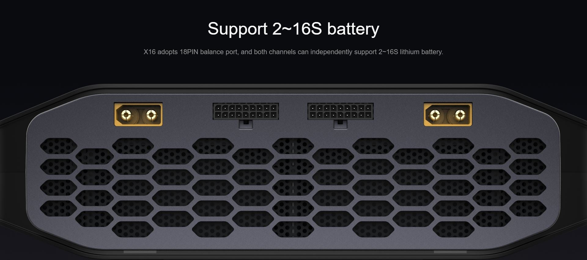 ISDT X16 Dual-Channel AC 2x1100W 2-16S 20A Smart Charger