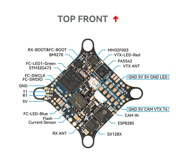 BetaFPV Matrix 1-2S Brushed Flight Controller (4in1)