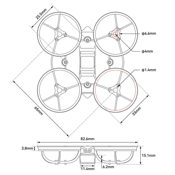 BetaFPV Air65 II Brushless Whoop Frame