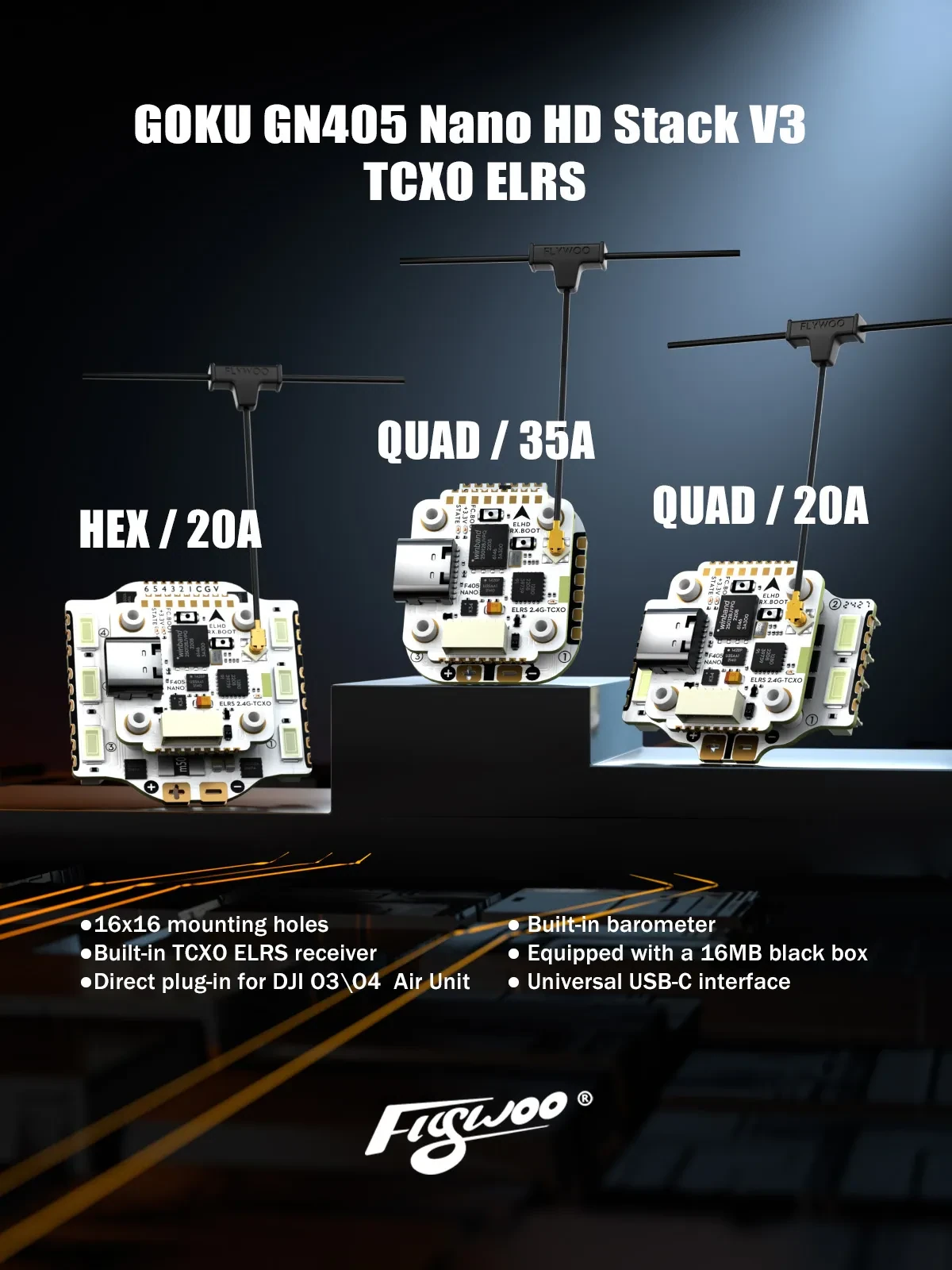 Flywoo GOKU HEX GN405 HD 20A Stack V3 with ELRS