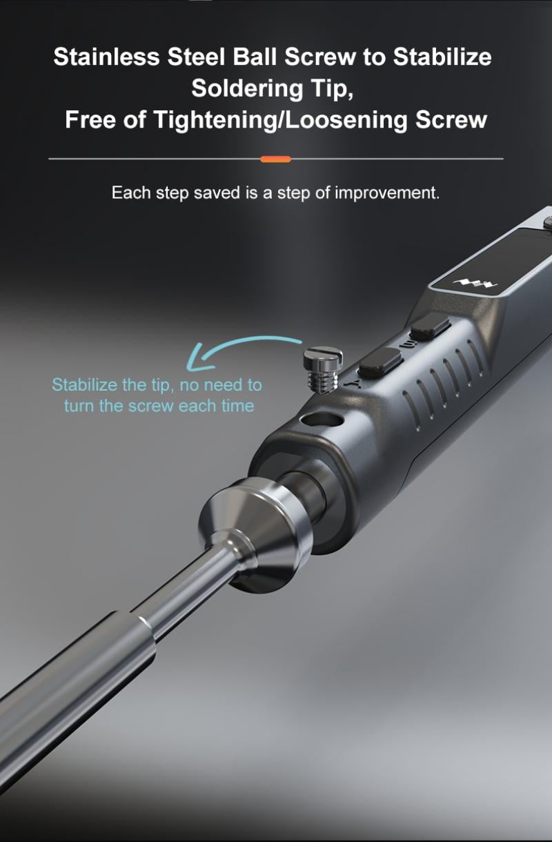 TS101 Soldering Iron (B2 Tip, Gray)