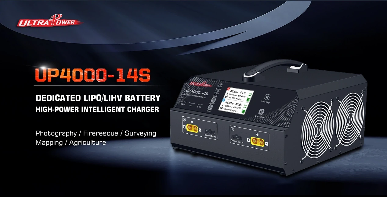 Ultra Power UP4000-14S 2x2000W 40A Dual-Channel 6-14S LiPo/LiHV Charger