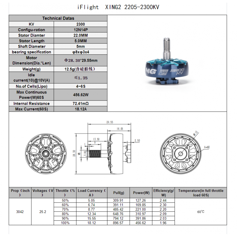 iFlight XING2 2205 2300KV Unibell FPV Motor