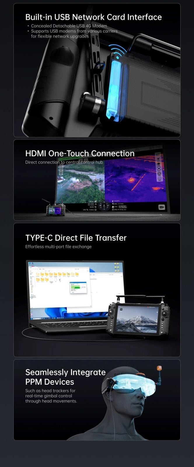 SIYI UniRC 10 Pro Triple-Frequency Smart Controller