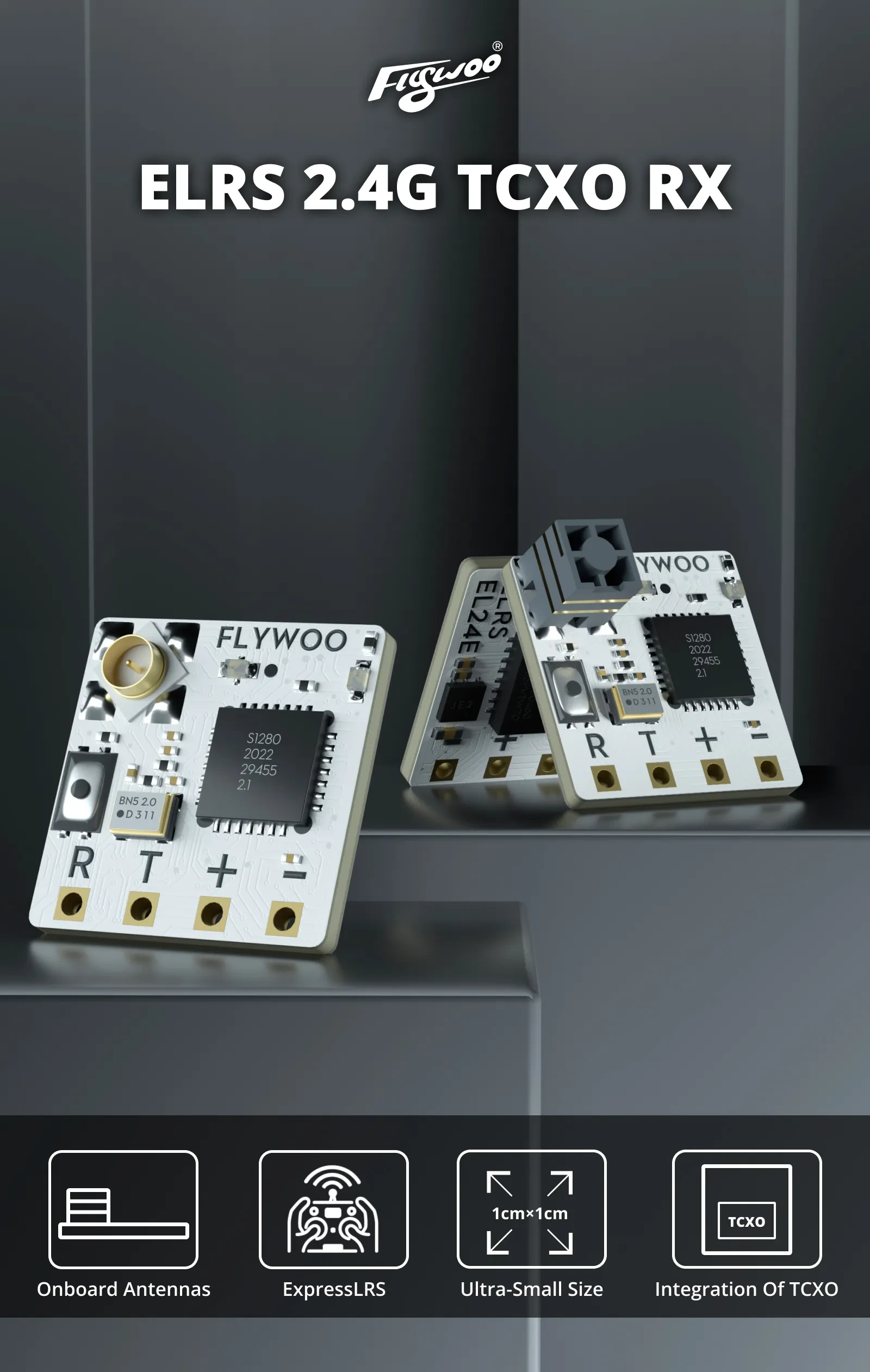 Flywoo TCXO 2.4GHz EL24P ELRS Receiver