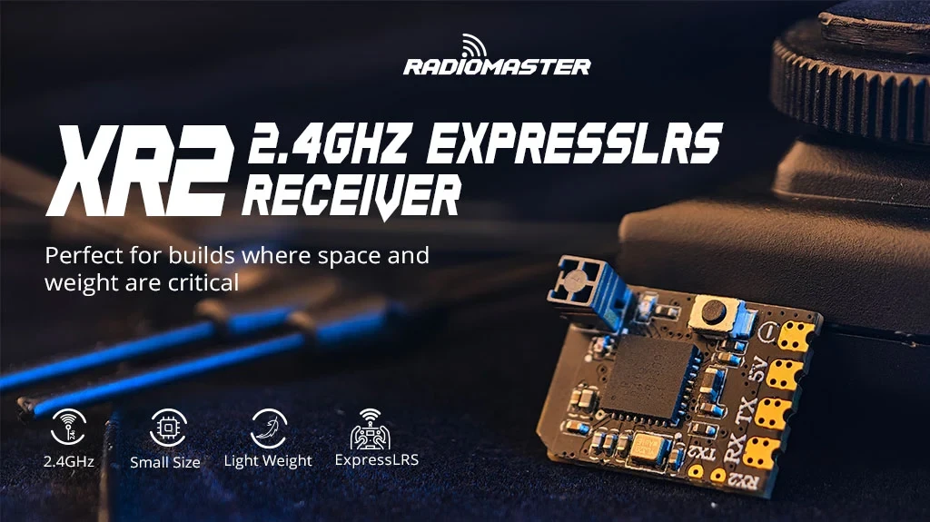 RadioMaster XR2 Nano 2.4GHz ELRS Receiver