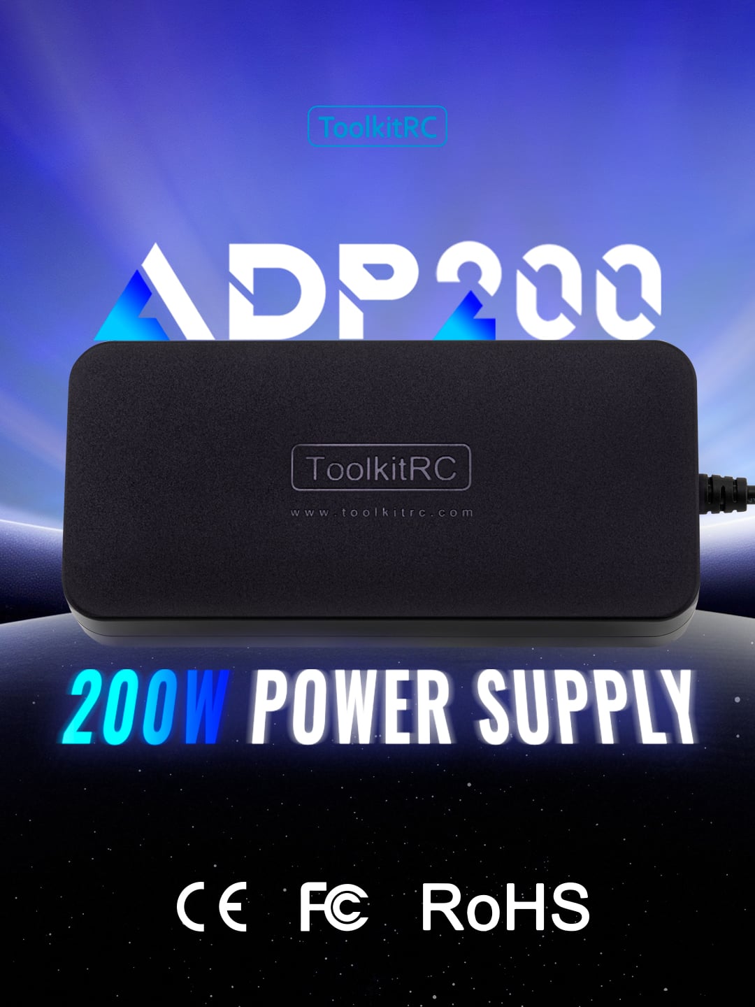 ToolkitRC ADP200 Power Supply Unit for DC Chargers