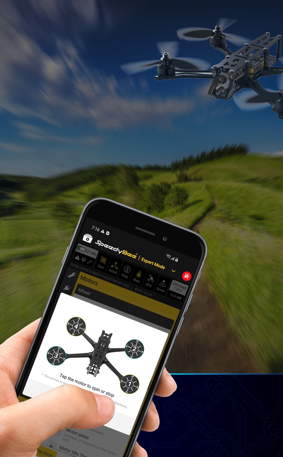 SpeedyBee F7 V3 Flight Controller (F722, BMI270, 30.5x30.5)