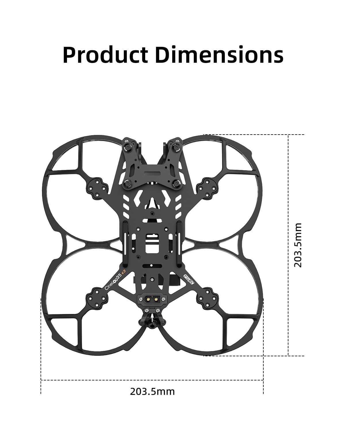 GEPRC GEP-CL35 V3 3.5" Cinewhoop Frame for DJI O4 Pro