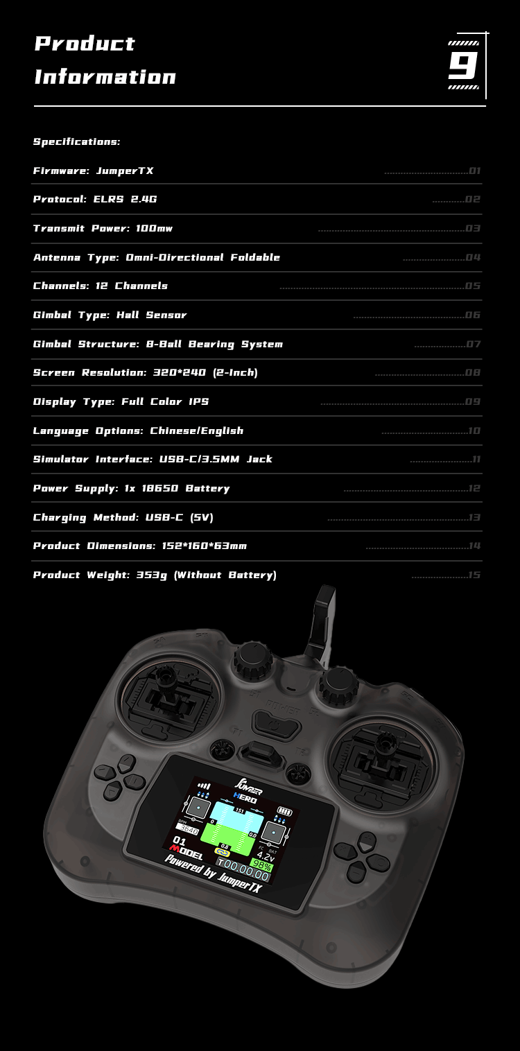 Jumper Smart ELRS 2.4GHz Radio Controller