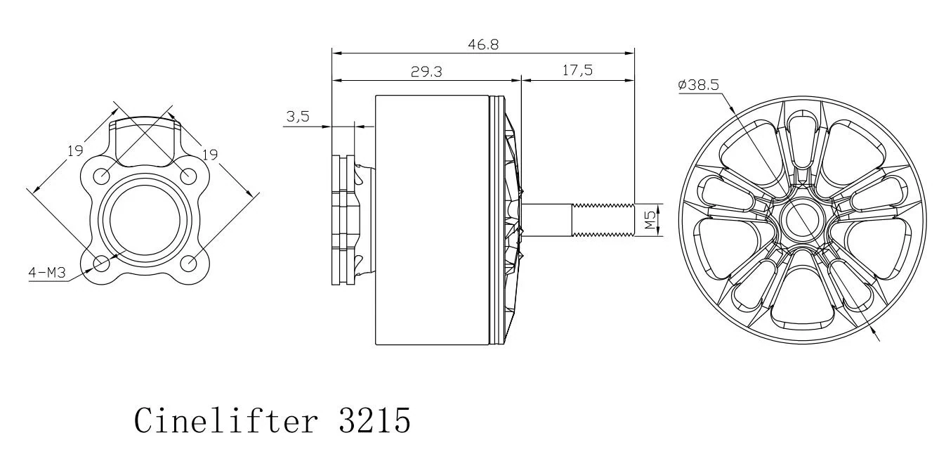 XNOVA 3215 700KV Cinelifter Motor
