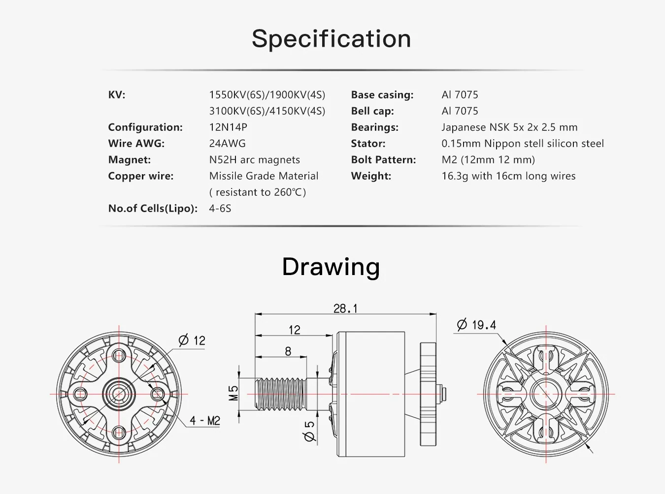 BrotherHobby VY 1507 1550KV Motor