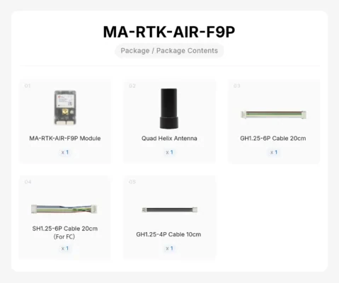 MicoAir MA-RTK-AIR-F9P GNSS Module with Compass