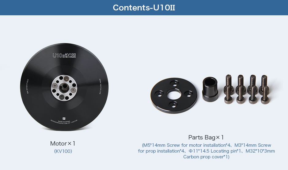 T-Motor U10II 100KV 12S Heavy-Lift Drone Motor