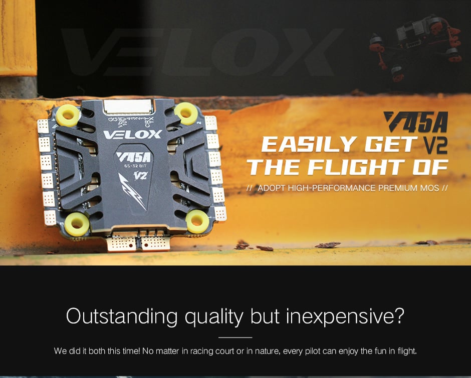 T-Motor Velox V2 V45A 3-6S BLHeli_32 4-in-1 ESC