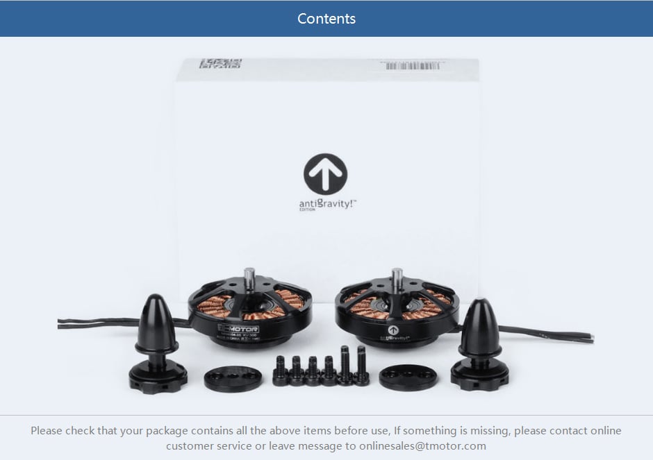 T-Motor Antigravity MN4004 KV400 Motor (Pair)