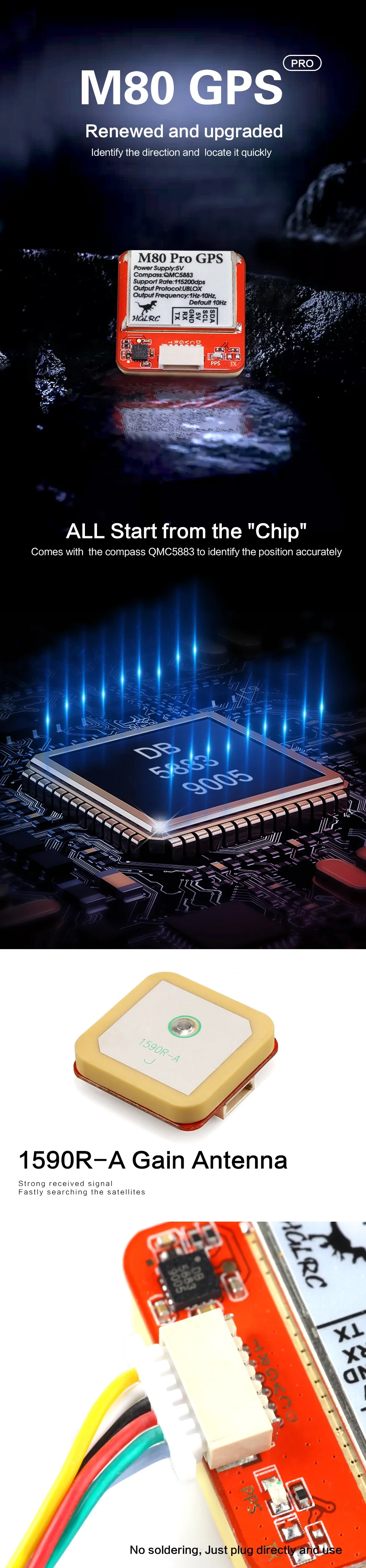 HGLRC M80 Pro GPS Module