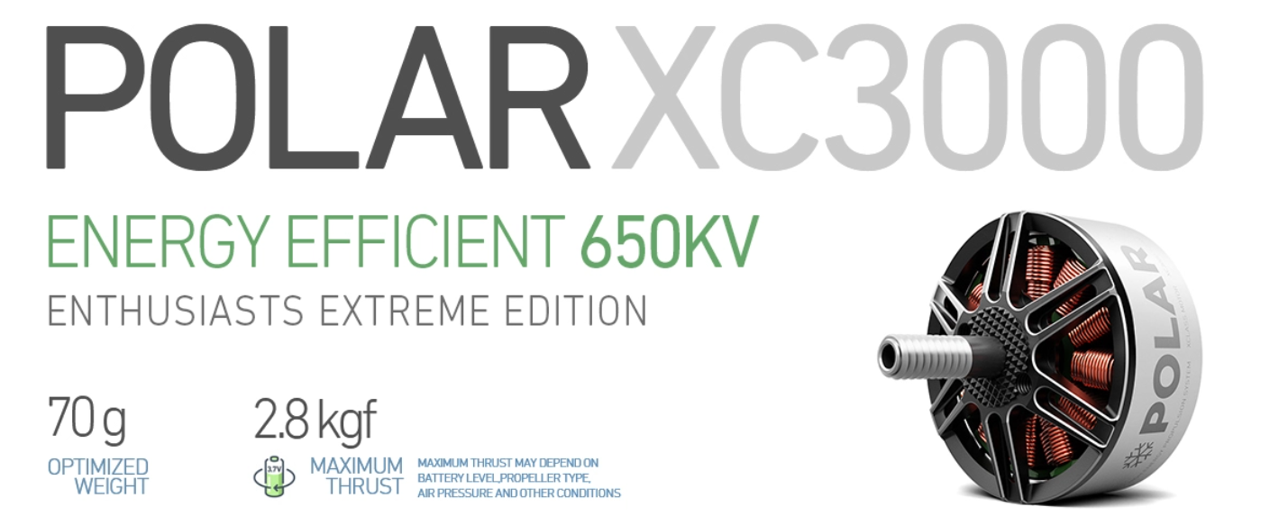 MAD XC3000 Polar 650KV Motors - Set of 4
