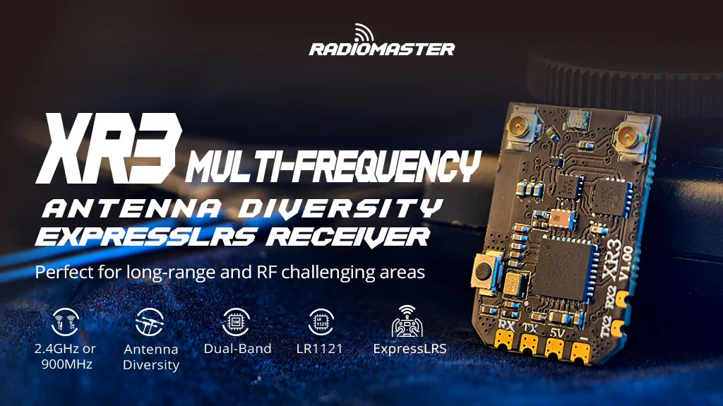 RadioMaster XR3 Nano Dual Band Diversity ELRS Receiver