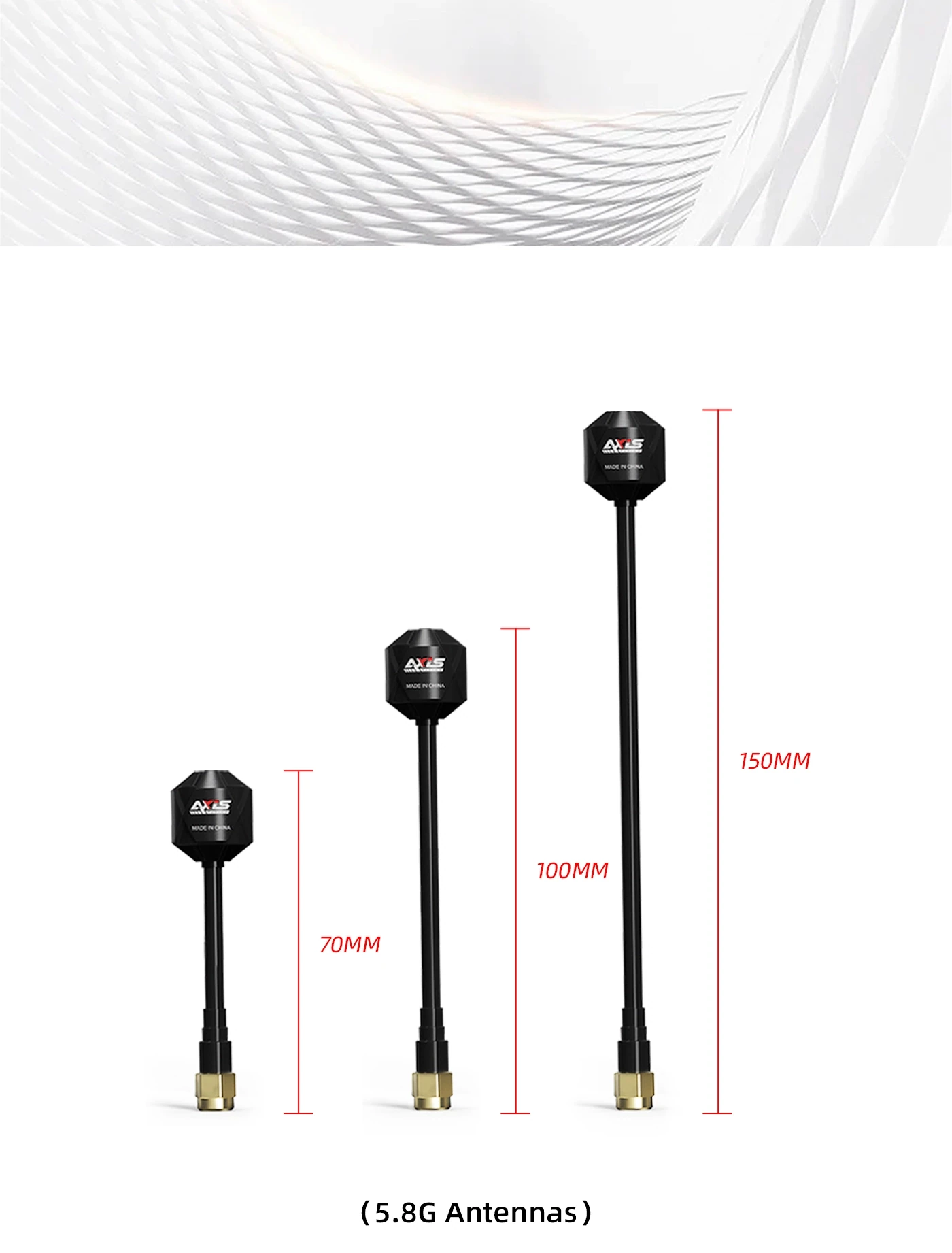 Axisflying Prism Single 5.8GHz RHCP FPV Antenna, SMA