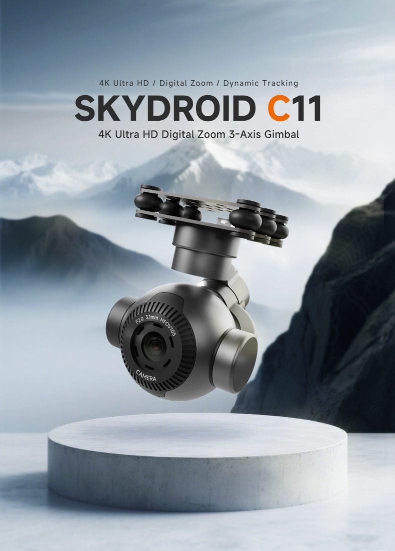 Skydroid C11 4K 30x Digital Zoom 3-Axis Gimbal Camera