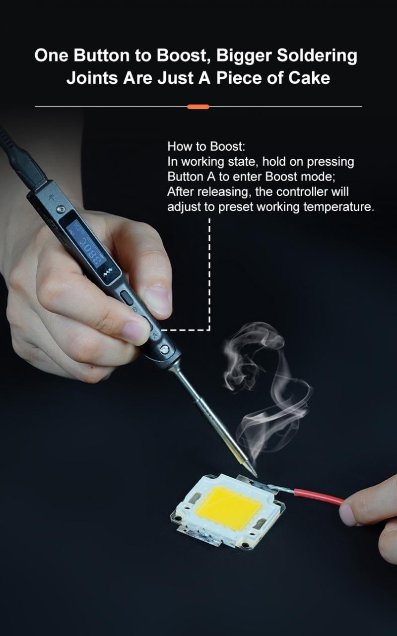 TS101 Soldering Iron (B2 Tip, Gray)