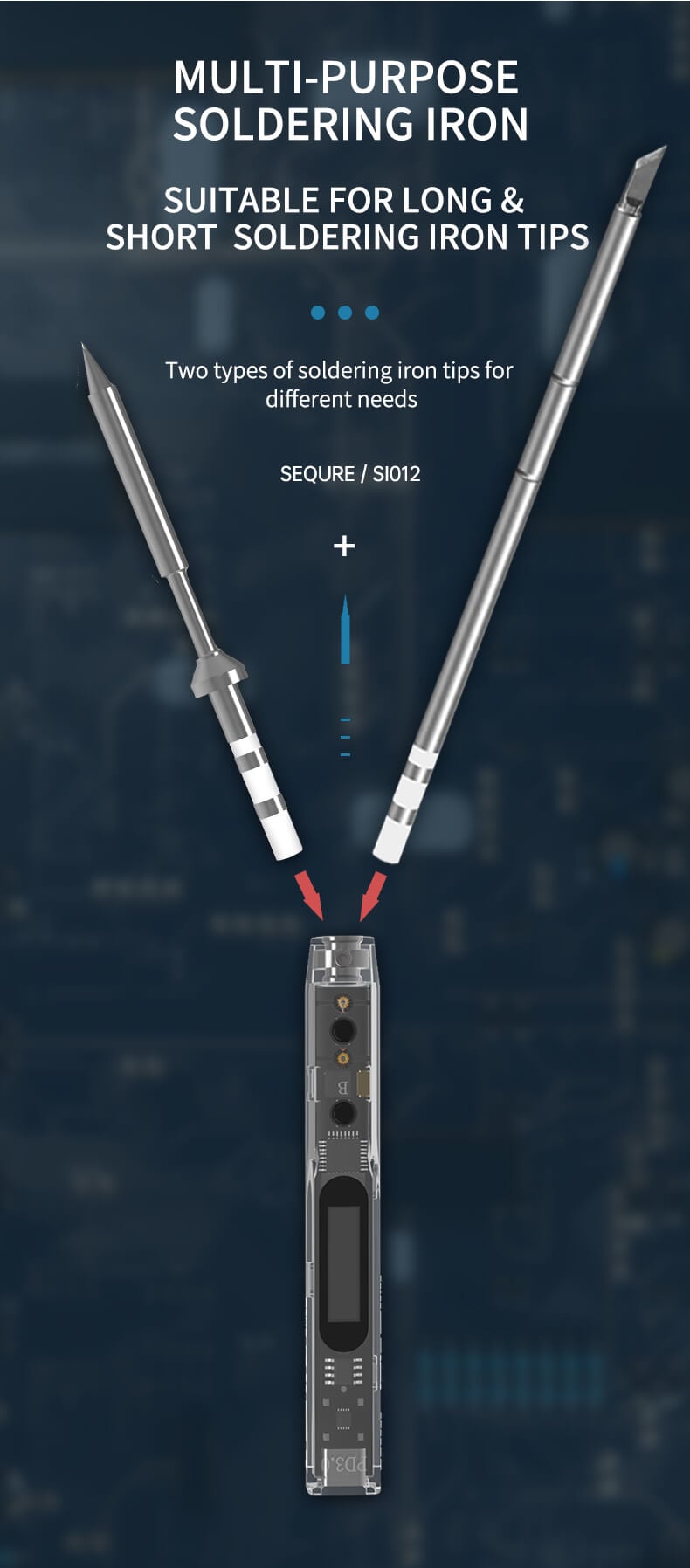 SEQURE SI012 Intelligent OLED Soldering Iron (T12)