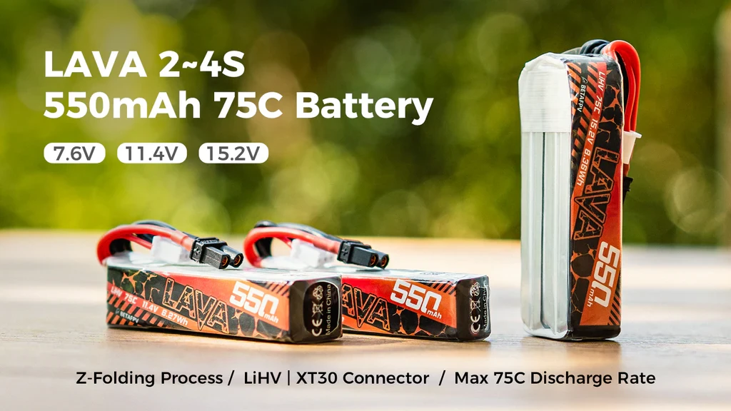 BetaFPV LAVA 4S 550mAh 75C Battery (2PCS)