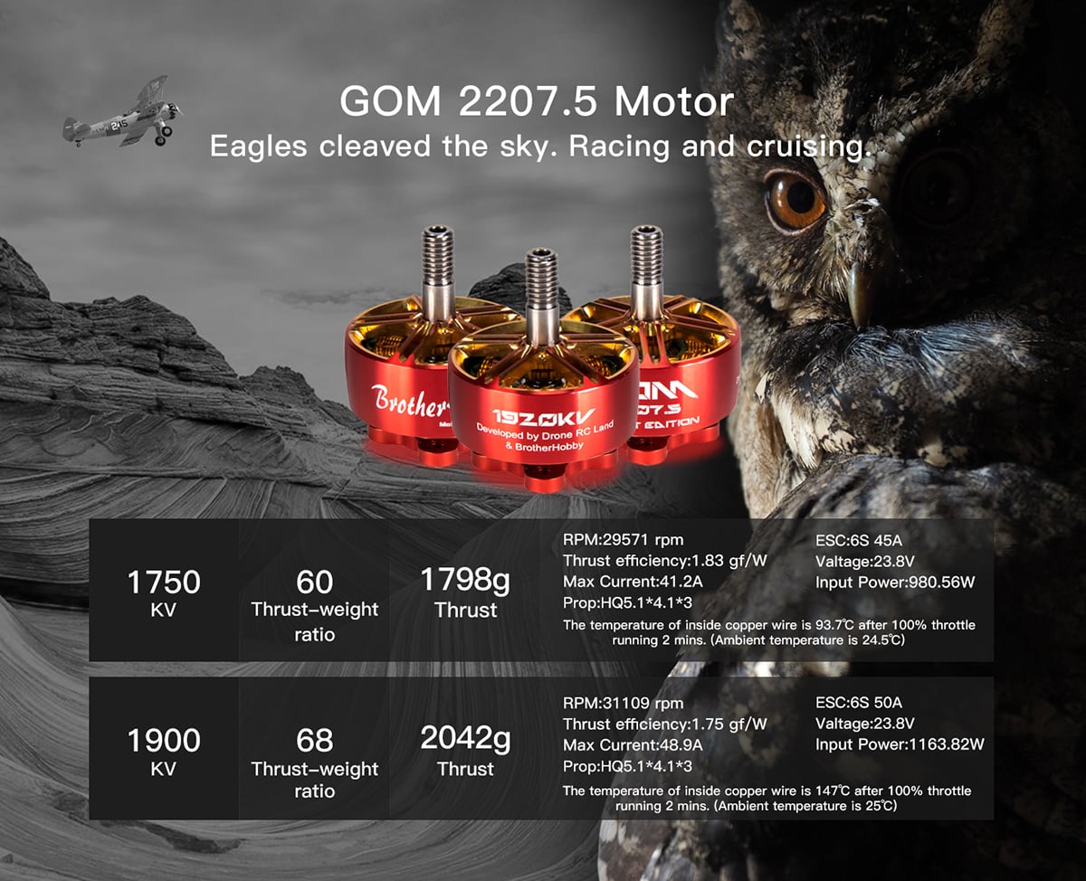 BrotherHobby GOM 2207.5 FPV Motor