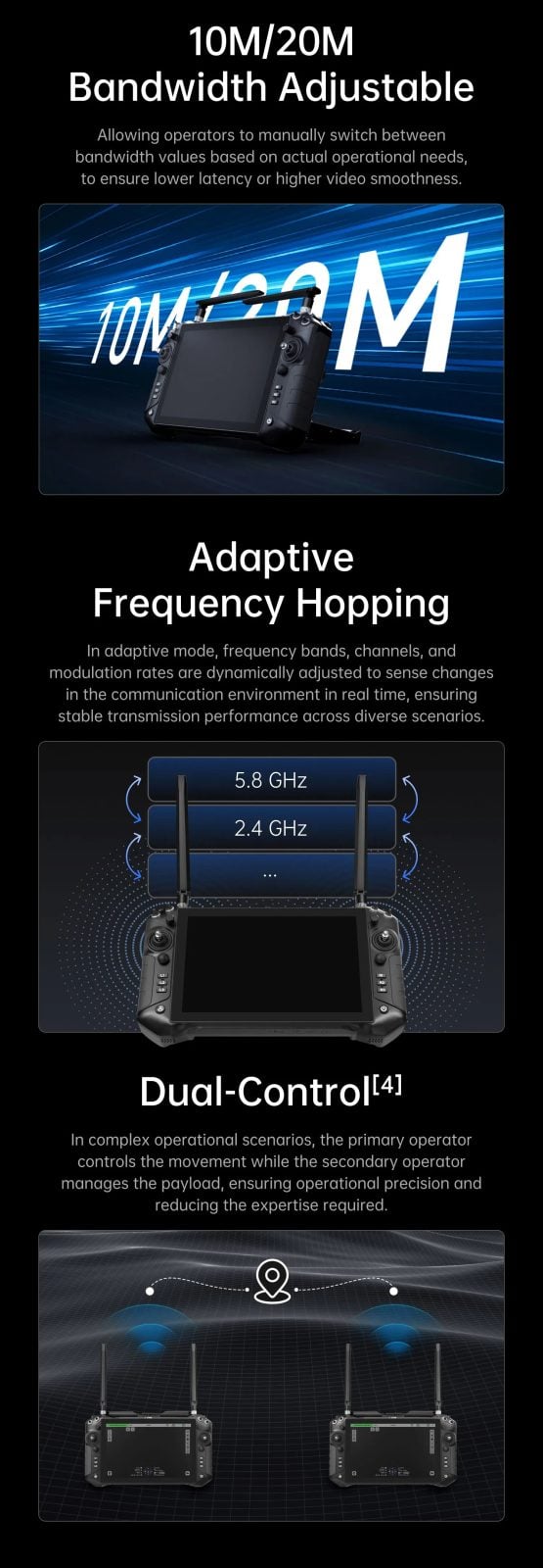 SIYI UniRC 10 Pro Triple-Frequency Smart Controller