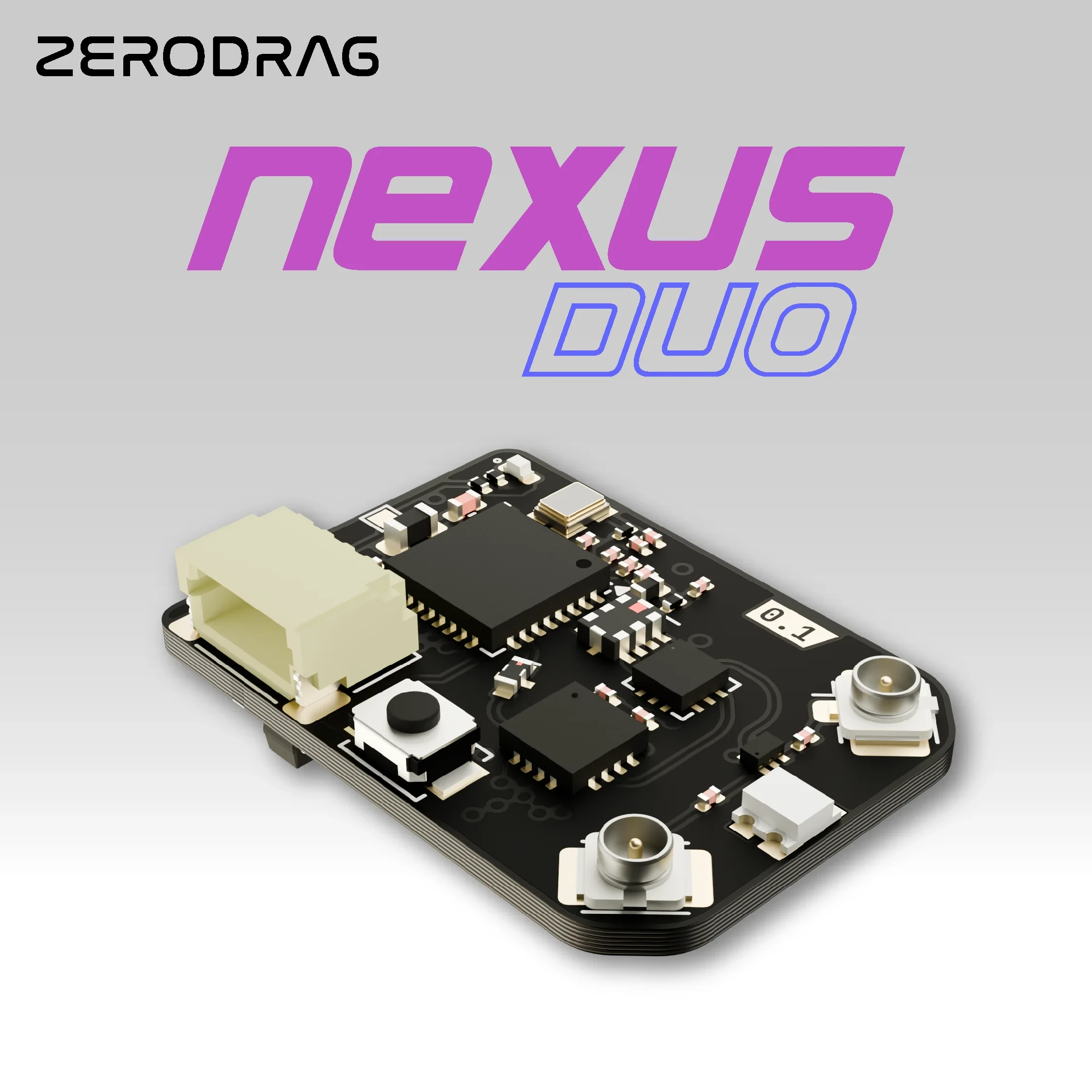 Zerodrag Nexus Duo Dual-Band ELRS Receiver (2.4GHz/900MHz)