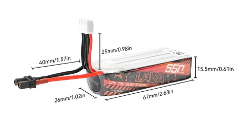BetaFPV LAVA 4S 550mAh 75C Battery (2PCS)