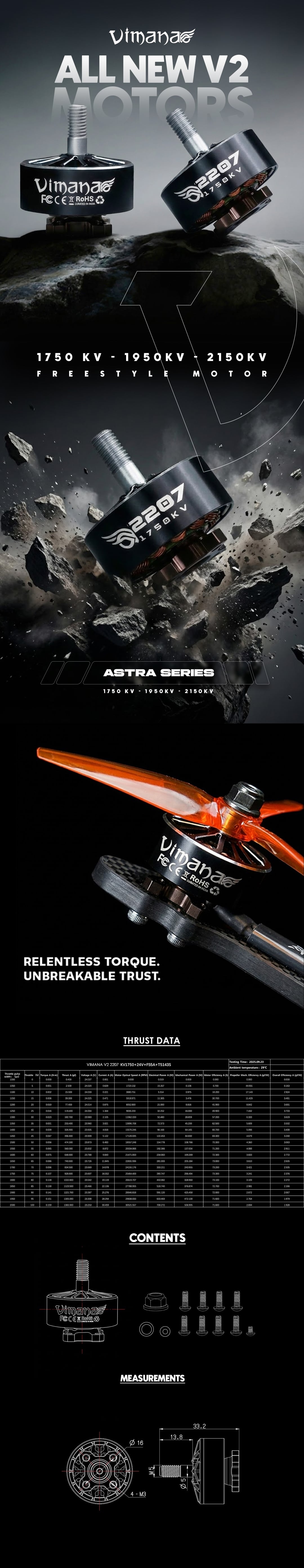 Vimana 2207 V2 1750KV Freestyle Motor