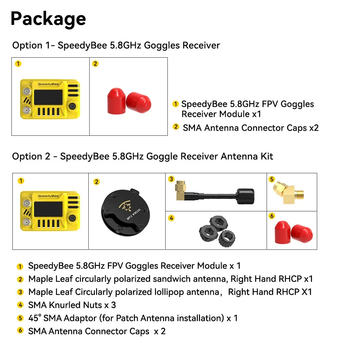 SpeedyBee 5.8GHz Diversity FPV Goggles Receiver Module