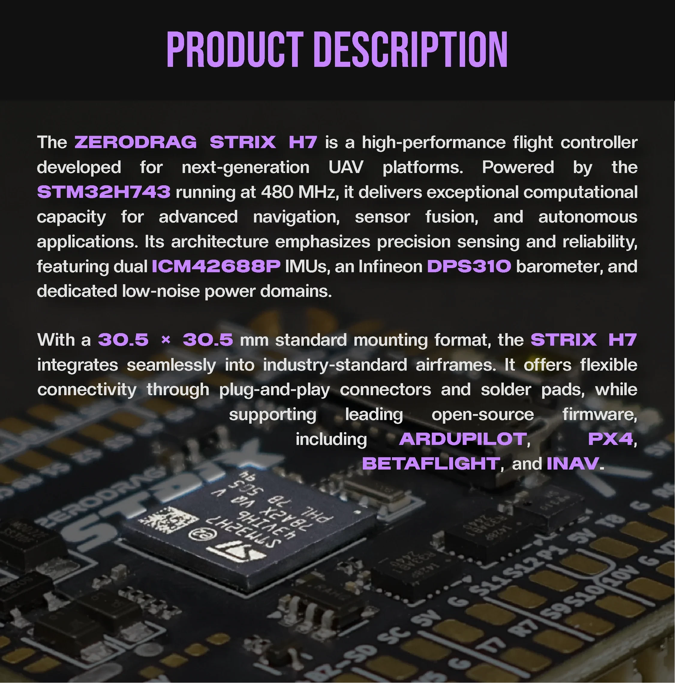 Zerodrag STRIX H7 Flight Controller