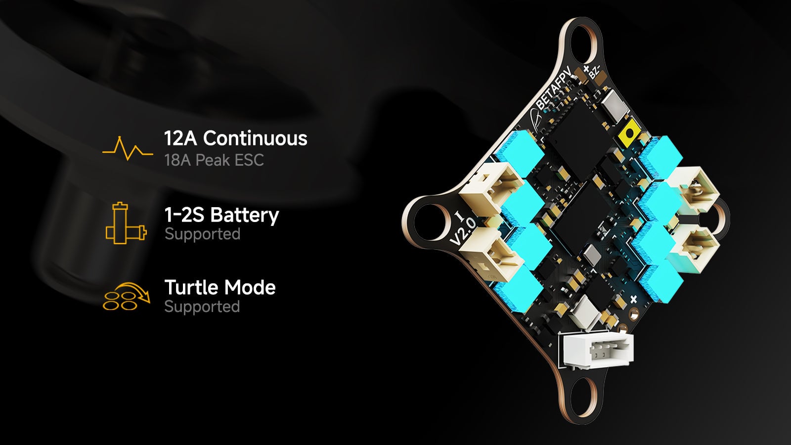 BetaFPV Matrix 1-2S Brushed Flight Controller (4in1)