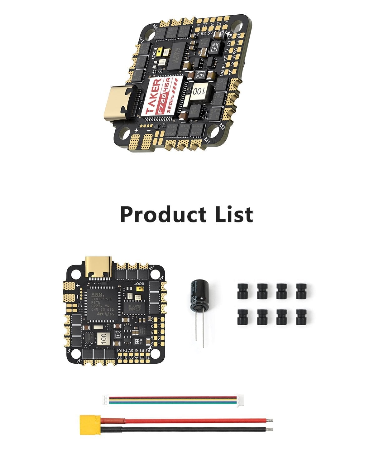 GEPRC Taker F722 45A 32Bit AIO Flight Controller 2-6S