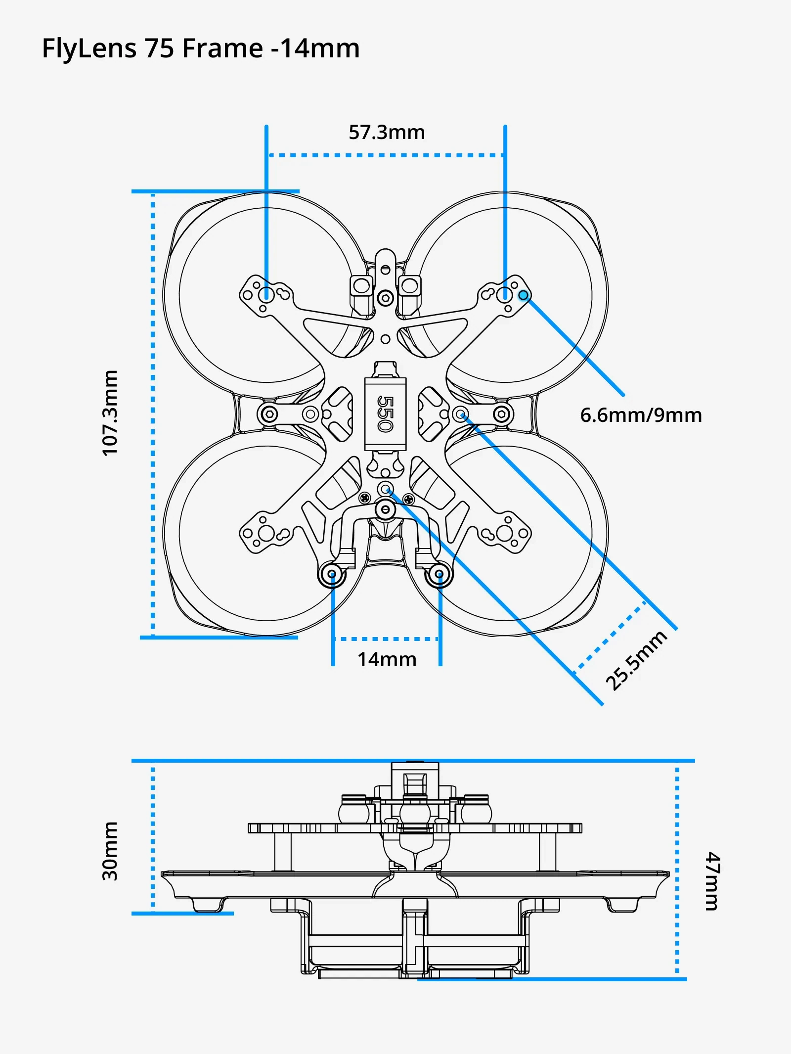 Flywoo FlyLens 75 Frame Kit V1.3 (O4 Pro)