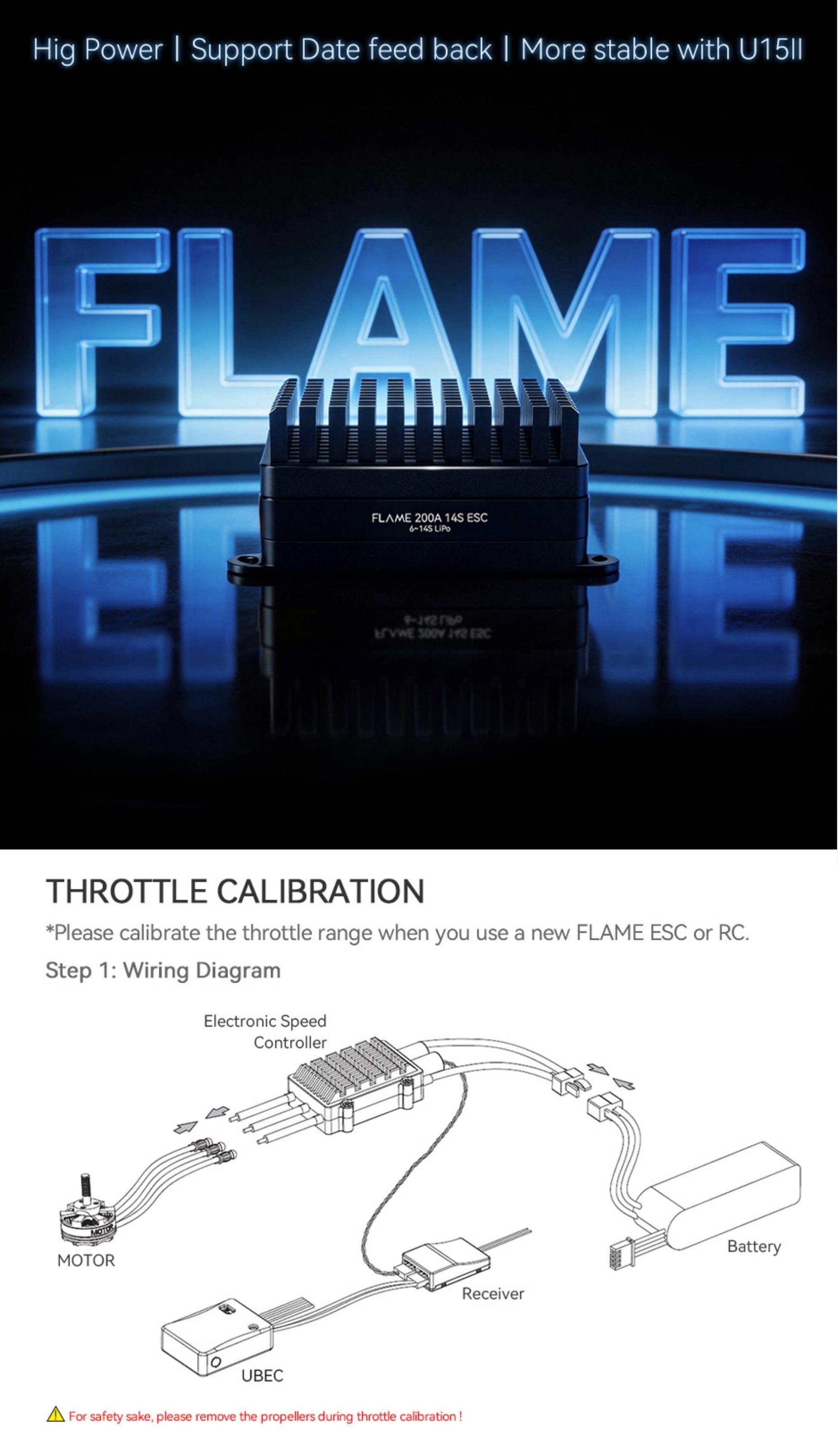 T-Motor Flame 200A 14S Heavy-Lift ESC