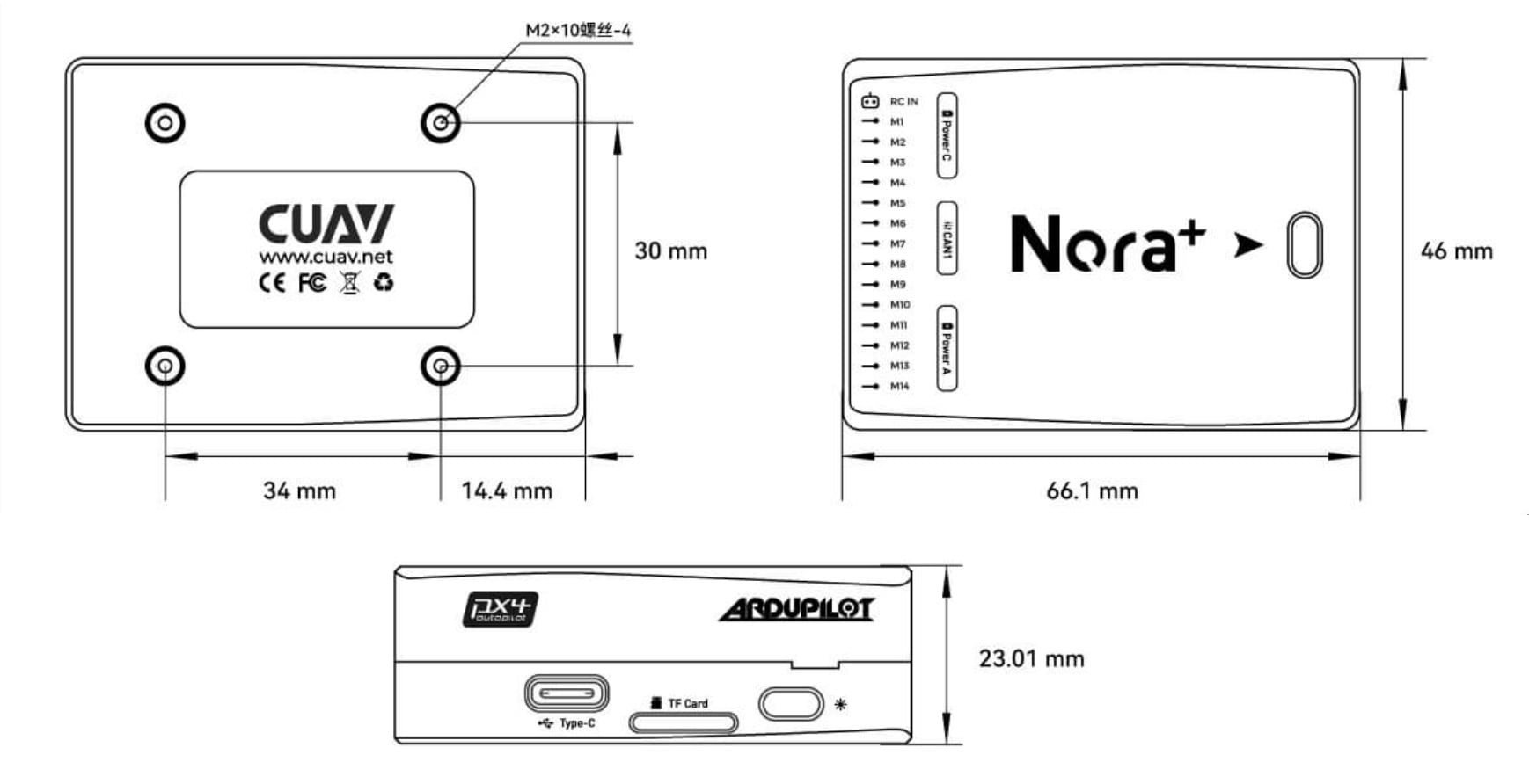 CUAV Nora+ PX4 ArduPilot Flight Controller
