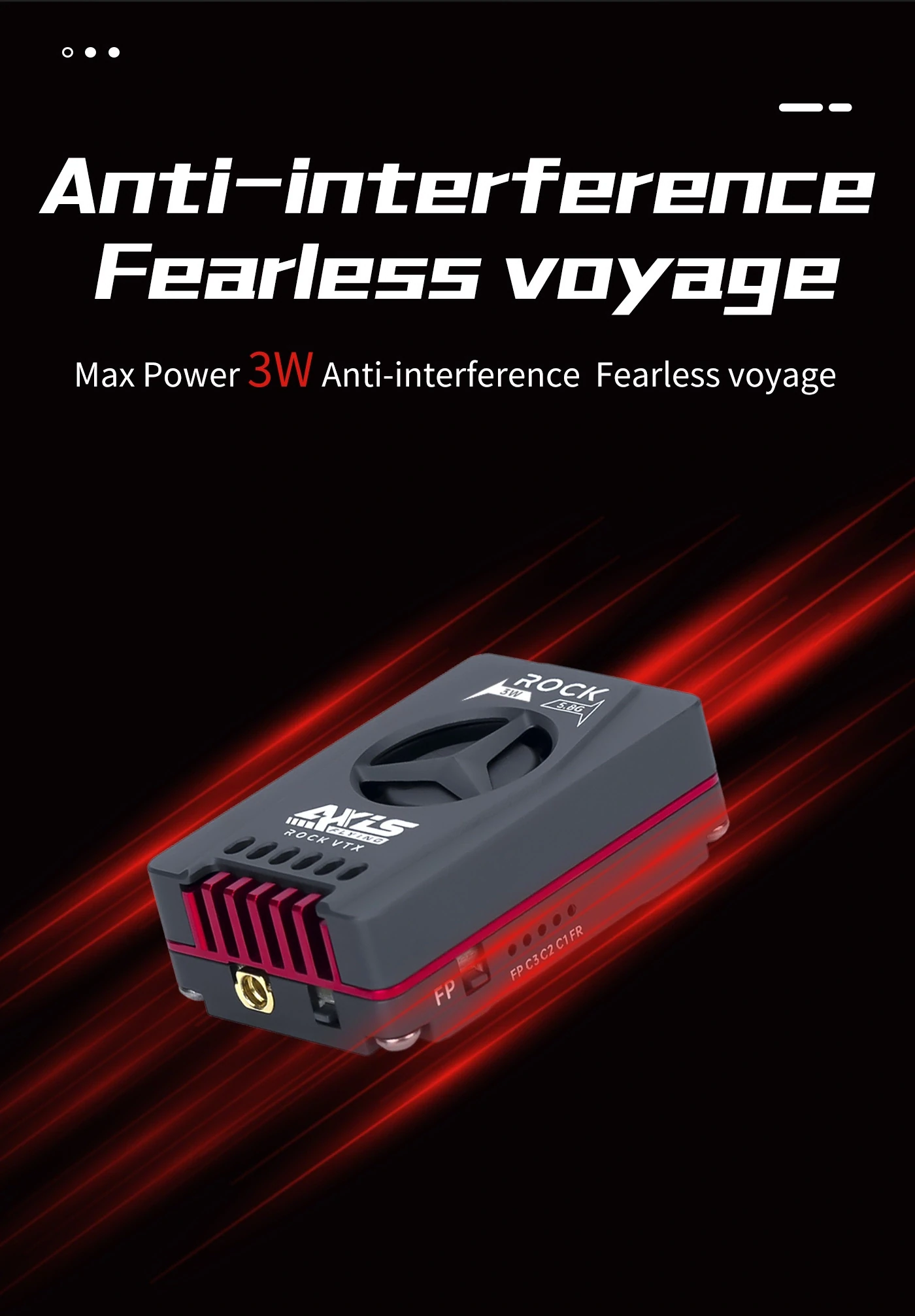 Axisflying ROCK 5.8GHz 3W Analog VTX with Mic