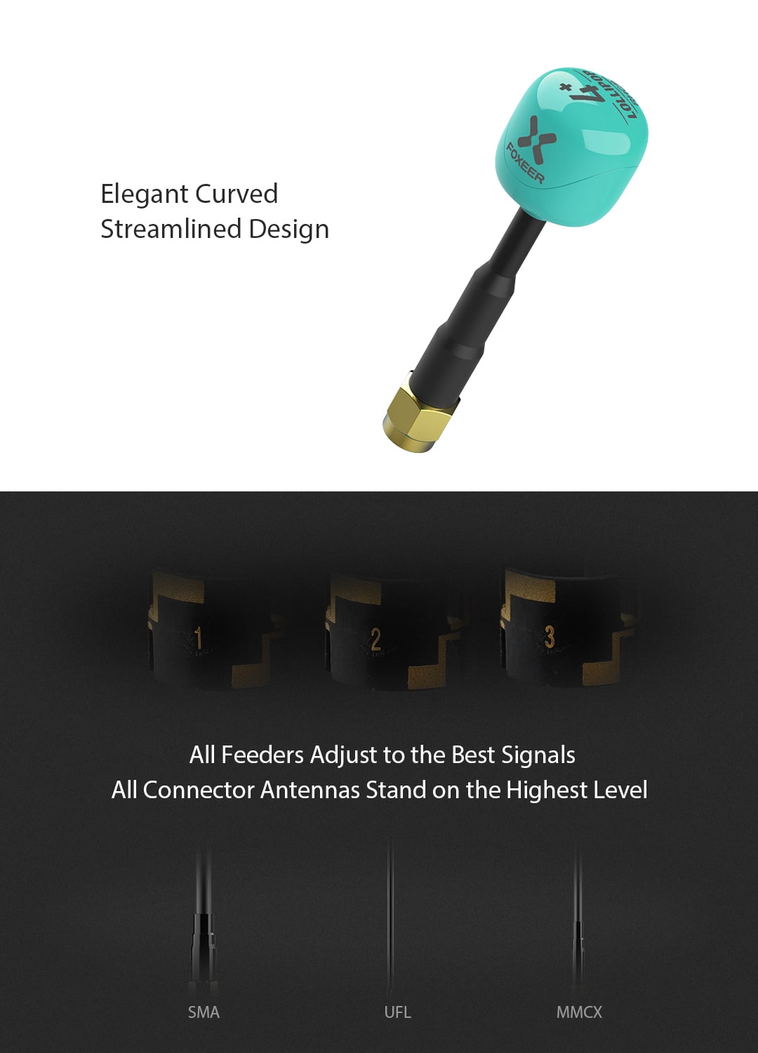Foxeer Lollipop 4 Plus 5.8GHz FPV Antenna 2-Pack